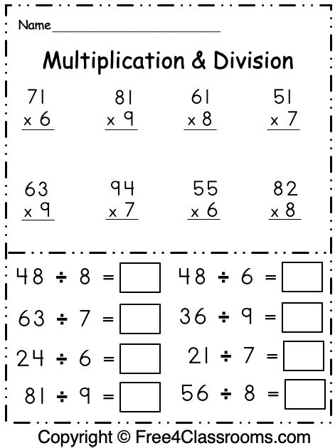 mixed multiplication and division worksheets grade 3|50+ Mixed Multiplication and Division worksheets for 3rd Grade on.